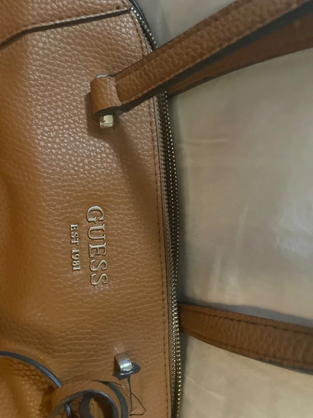 GUESS Cognac Satchel Purse
